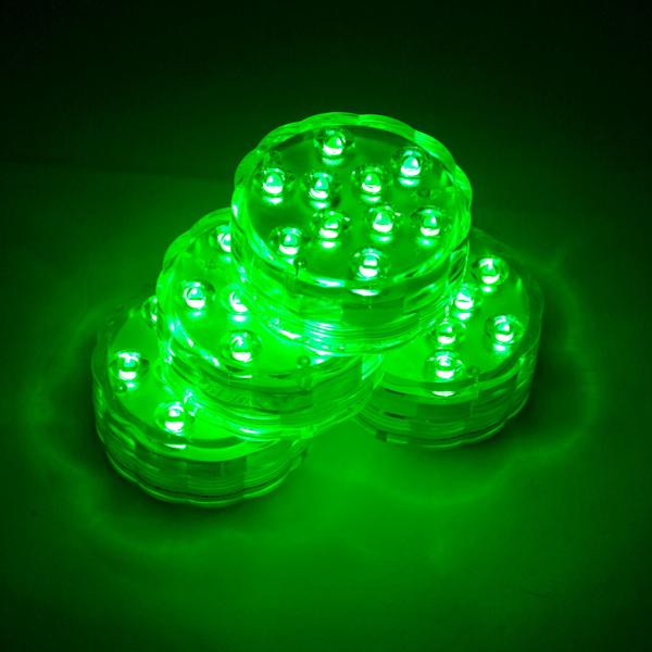 8er-Set Multicolor-LED-Unterwasserleuchten: 15 Farben, Fernbedienung, IP68 - für beeindruckende Lichteffekte unter Wasser