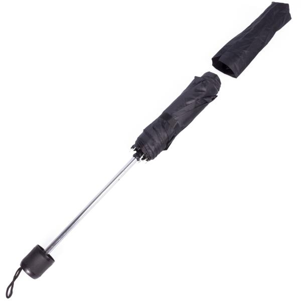 Kompakter Automatik-Regenschirm, schwarz, Ø 95cm – Einhand-Bedienung per Druckknopf, zuverlässiger Wetterschutz 