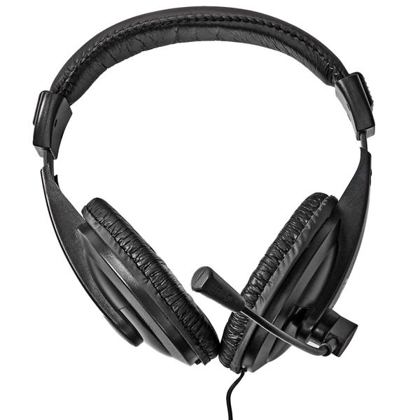 Over-Ear PC-Headset - Klappbares Mikrofon für Online-Meetings, Skype & Gaming - 40 mm-Lautsprechertreiber, 1.8m Kabel - Schwarz, Stereo, 3.5mm