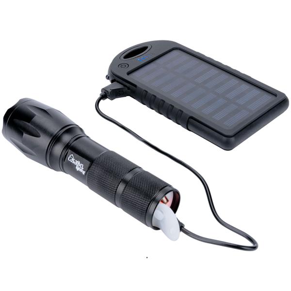 2er-Set LED-Taschenlampe & Powerbank - Spritzwassergeschützt IP44, 260 lm, 1.800 mAh Li-Ion-Akku - Outdoor, Notfall & Home Workout