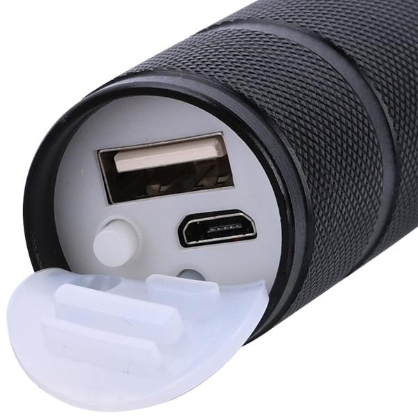 2er-Set LED-Taschenlampe & Powerbank - Spritzwassergeschützt IP44, 260 lm, 1.800 mAh Li-Ion-Akku - Outdoor, Notfall & Home Workout