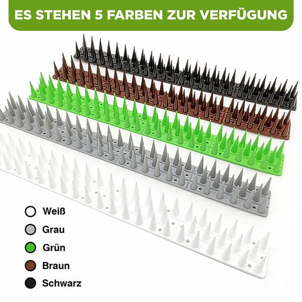 Taubenspikes 5,4m – effektive Anti-Vogel-Spikes in schwarz , je 45 cm – wetterfest, einfach zu montieren – Schutz vor Vögeln auf Balken & Fensterbänken