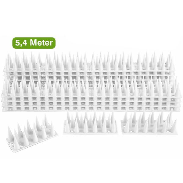 Anti-Tauben-Spikes, weiss, 12 x 45cm Module, Gesamtlänge: 5,4 Meter, zuverlässiger Schutz, sichere Vogelabwehr, flexible Anwendung