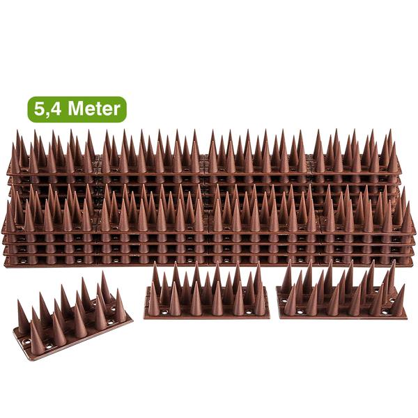 Taubenabwehr-Spikes, 5,4m: 12 braune Module (45cm). Zuverlässige Anti-Vogel-Spikes für wirksamen Schutz. Diskret & einfach zu installieren