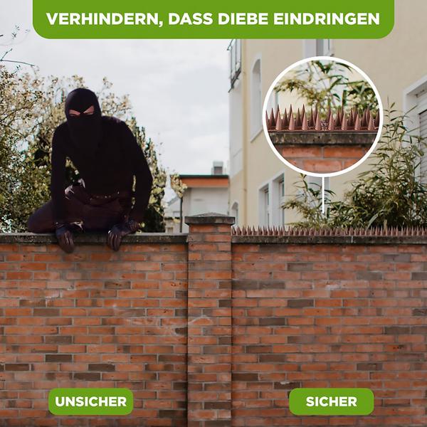 Taubenspikes 5,4m – effektive Anti-Vogel-Spikes in Grau , je 45 cm – wetterfest, einfach zu montieren – Schutz vor Vögeln auf Balken & Fensterbänken