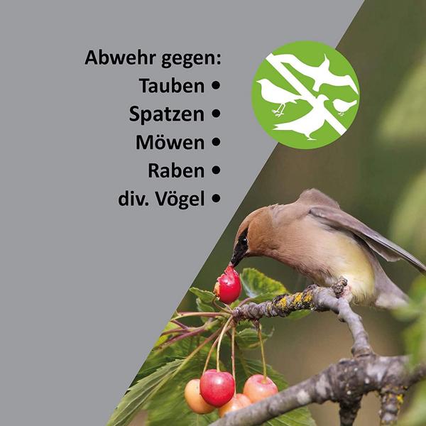 2er-Set Ultraschall-Vogelvertreiber (je 50m²): Effektiver Vogelschreck zum Aufhängen für zuverlässige Vogelabwehr im Aussenbereich