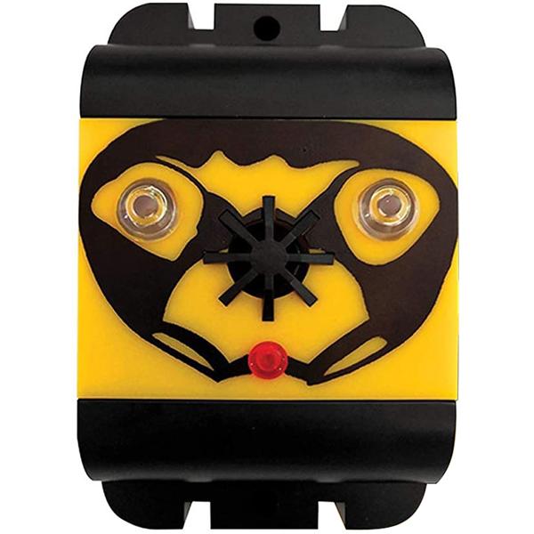 Mobiler Ultraschall-Vogelvertreiber, 40m², Vogelschreck, originelles Design, gelb-schwarz, inkl. Batterien, effektive Vogelabwehr