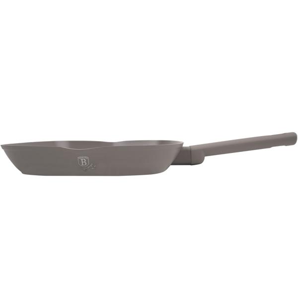 Design-Grillpfanne 28cm, edles taupe, Aluminium, 3-fach Titan beschichtet – Soft-Touch-Griff, alle Herdarten, die Grillpfanne für Profis & Hobbyköche