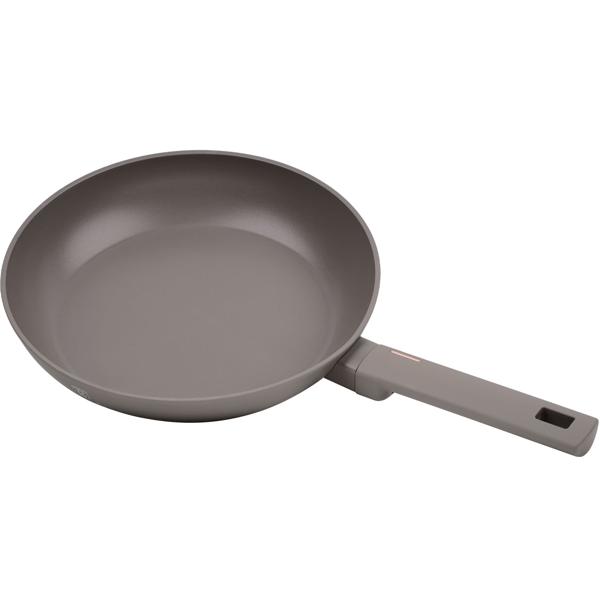 Hochwertiges Bratpfannen-Set (3-teilig), Ø 20/24/28cm, Aluminium, taupe – Antihaft, Soft-Touch-Griffe, elegantes Design für alle Heradarten