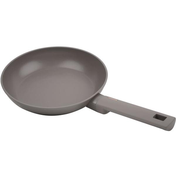 Hochwertiges Bratpfannen-Set (3-teilig), Ø 20/24/28cm, Aluminium, taupe – Antihaft, Soft-Touch-Griffe, elegantes Design für alle Heradarten