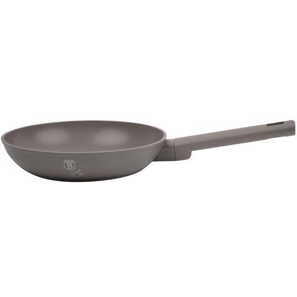 Hochwertiges Bratpfannen-Set (3-teilig), Ø 20/24/28cm, Aluminium, taupe – Antihaft, Soft-Touch-Griffe, elegantes Design für alle Heradarten