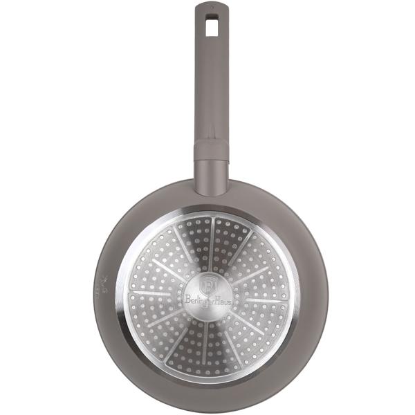 Hochwertiges Bratpfannen-Set (3-teilig), Ø 20/24/28cm, Aluminium, taupe – Antihaft, Soft-Touch-Griffe, elegantes Design für alle Heradarten