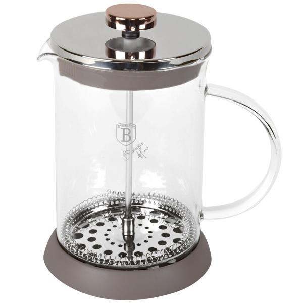 Design-French Press für Kaffee und Tee, 800ml, taupe: Für aromatischen Kaffee & losen Tee, hochwertig & stilvoll, ihr Barista-Erlebnis Zuhause