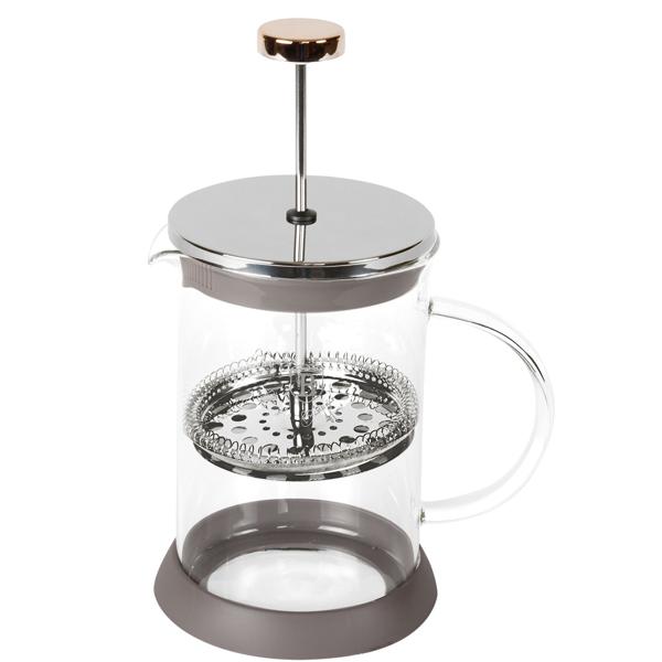Design-French Press für Kaffee und Tee, 800ml, taupe: Für aromatischen Kaffee & losen Tee, hochwertig & stilvoll, ihr Barista-Erlebnis Zuhause