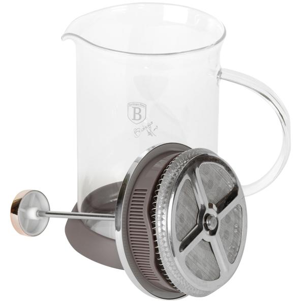 Design-French Press für Kaffee und Tee, 800ml, taupe: Für aromatischen Kaffee & losen Tee, hochwertig & stilvoll, ihr Barista-Erlebnis Zuhause