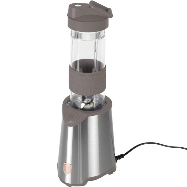 Eleganter Design-Standmixer, Edelstahl, matt-taupe, 300 Watt, mit 570ml To-Go-Becher, für Smoothies & Shakes unterwegs
