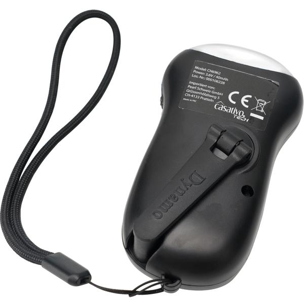 Praktische LED-Dynamo-Taschenlampe mit Handkurbel und Solarpanel, 3 High Power LEDs, 20 lm, Li-Ion-Akku, ideal bei Camping, Reisen, Outdoor