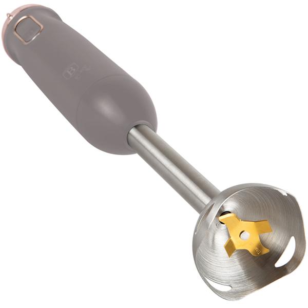 Eleganter 800W Stabmixer: Design-Highlight in der Trendfarbe taupe, aus robustem Edelstahl für kraftvolles Mixen von Smoothies, Suppen, Saucen