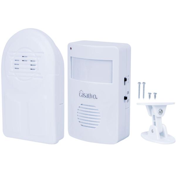 2er-Set Kabelloser Funk-Bewegungsmelder mit Klingel, PIR-Sensor, 8m Reichweite. Batteriebetriebener Durchgangsmelder mit Empfänger, einfach installiert