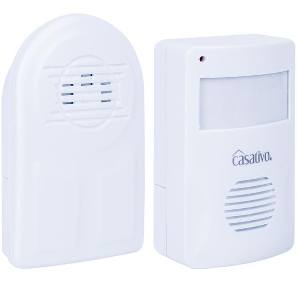 2er-Set Kabelloser Funk-Bewegungsmelder mit Klingel, PIR-Sensor, 8m Reichweite. Batteriebetriebener Durchgangsmelder mit Empfänger, einfach installiert