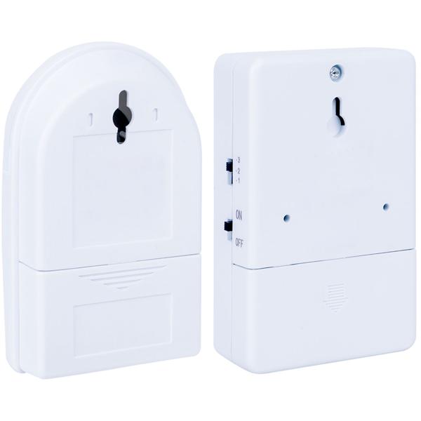 2er-Set Kabelloser Funk-Bewegungsmelder mit Klingel, PIR-Sensor, 8m Reichweite. Batteriebetriebener Durchgangsmelder mit Empfänger, einfach installiert