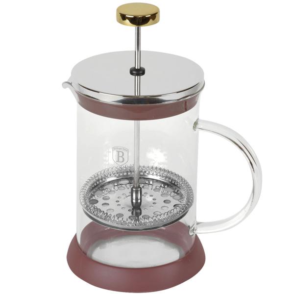 Design-French Press für Kaffee und Tee, 800ml, bordeaux: Für aromatischen Kaffee & losen Tee, hochwertig & stilvoll, Ihr Barista-Erlebnis Zuhause