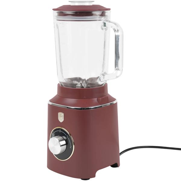 Moderner Standmixer, 1000W, Bordeaux Matt, 1,5L Glas – Edelstahlklingen, Pulsfunktion, mit Dosierbecher, Smoothiemaker