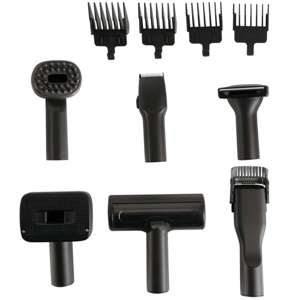 Haustier Schermaschine mit Staubsauger (350W) – 10-tlg. Fellpflege-Set für Hunde & Katzen, mit 3 Geschwindigkeitsstufen