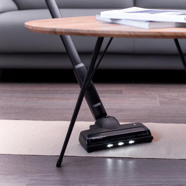 Design Akku-Staubsauger, 220 W BLDC Motor, 25,9 V Li-ION Akku, schwarz-roségold, Bürste mit LED Beleuchtung