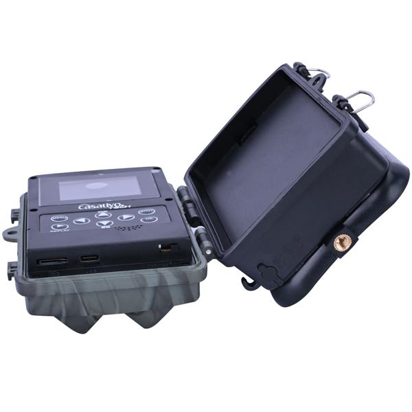 Full-HD-Wildkamera 24 MP mit 3 Bewegungssensoren – Nachtsicht, Serienbild- & Zeitraffer-Funktion, Farbdisplay, wetterfest, ideal zur Tierbeobachtung