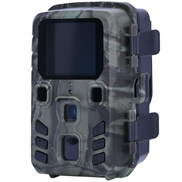 Kompakte Wildkamera, Full HD, PIR Bewegungssensor, Nachtsicht mit IR LEDs, IPX5, 180g leicht, Farbdisplay, für eine diskrete Tierbeobachtung