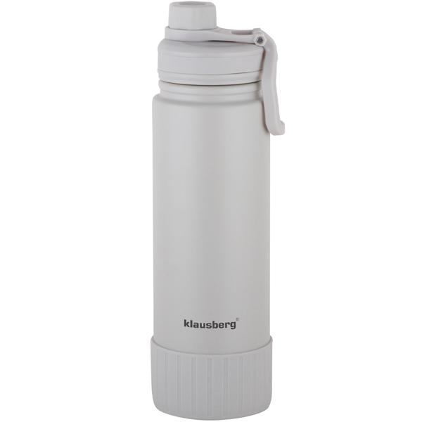 Doppelwandiger Thermobecher 720ml beige - Auslaufsicherer Trinkbecher für heisse & kalte Getränke - BPA-frei, 18/8 Edelstahl, stossfest, für Arbeit & Freizeit