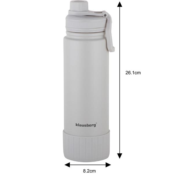 2er-Set Doppelwandiger Thermobecher 720ml beige - Auslaufsicher für Reisen & Büro - Heiss- & Kaltgetränke isoliert - 18/8 Edelstahl BPA-frei