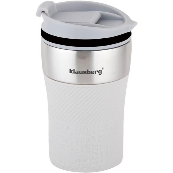 Doppelwandiger Thermobecher 280ml, beige - Hält Getränke heiss/kalt - BPA-freier 18/8 Edelstahl, auslaufsicher, stossfest - für Uni, Büro, Picknick