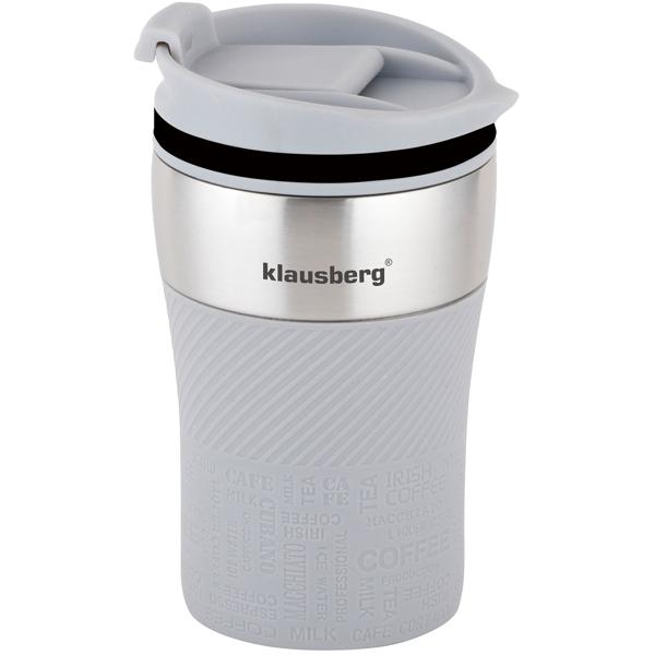 2er-Set Doppelwandiger Thermobecher, 280ml, grau, perfekt für Kaffee, Tee & mehr, hält Getränke stundenlang heiss oder kalt