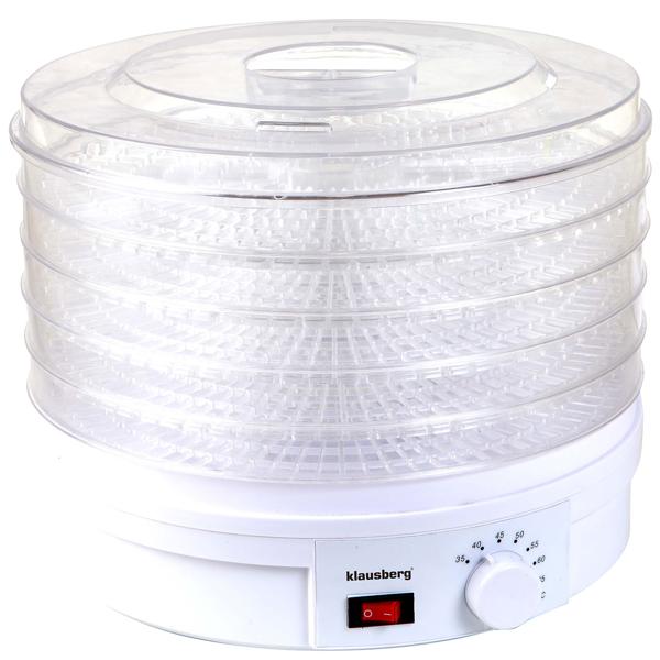 Vitalstoff-Dörrautomat, 5 Ebenen, 350W, 35-70°C, weiss – Für vitaminreiche Snacks, erhält Nährstoffe, Dörrgerät