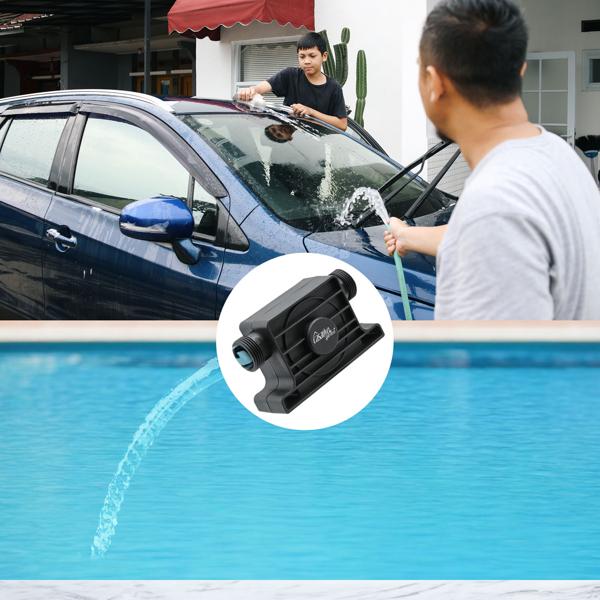 2er-Set Bohrmaschinenpumpe zum Ab-, Aus- und Umpumpen von Wasser, bis zu 1200 L/h, Klick System, inkl. 2 Schlauchadaptern und Schellen