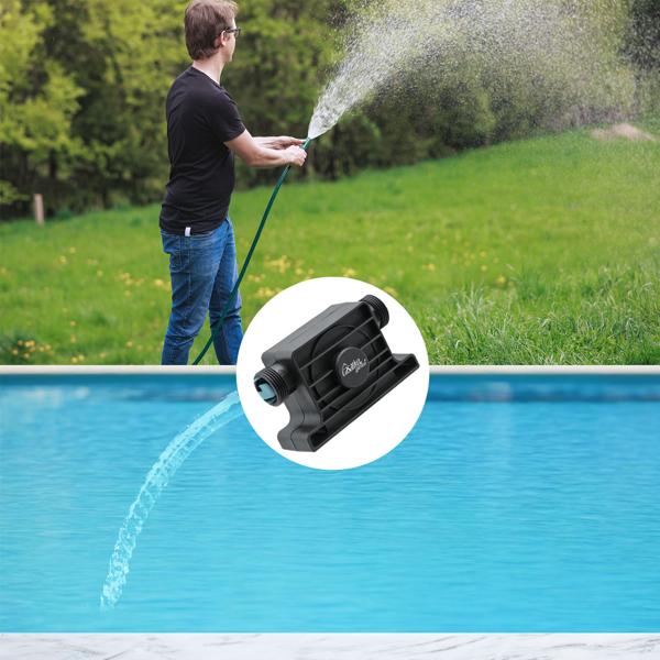 2er-Set Bohrmaschinenpumpe zum Ab-, Aus- und Umpumpen von Wasser, bis zu 1200 L/h, Klick System, inkl. 2 Schlauchadaptern und Schellen