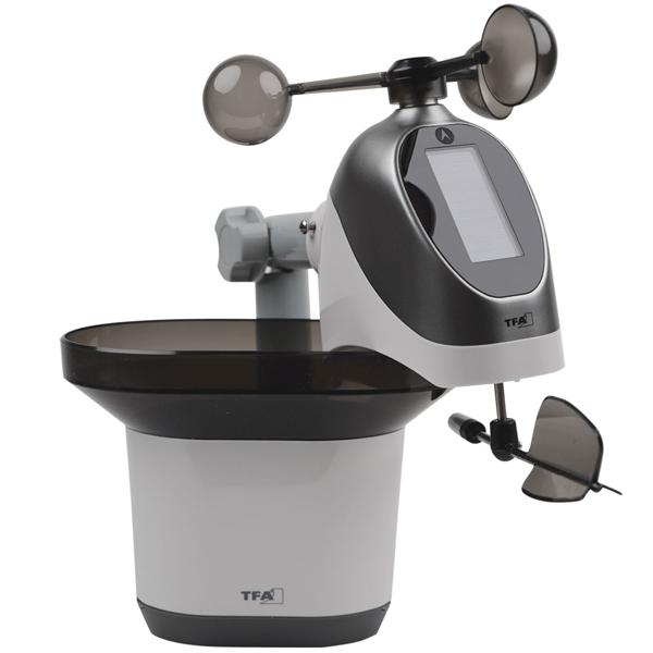 Hochpräzise Funk-Wetterstation: WLAN, XL Farbdisplay, Aussen Sensor - Komplette Wetterdaten, Wind, Regen, Temperatur, Luftfeuchte