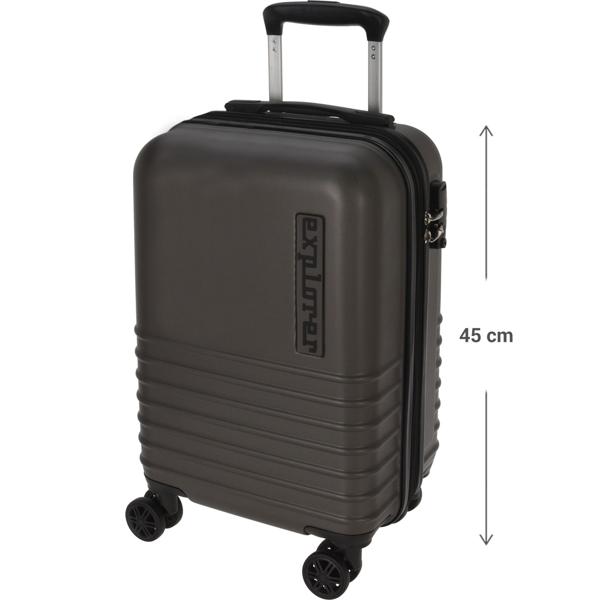 Robustes 2-tlg. Trolley-Set (Hartschalenkoffer) in Anthrazit – Mit TSA Zahlenschloss, ABS & Aluminium – Sicherer & langlebiger Reisebegleiter