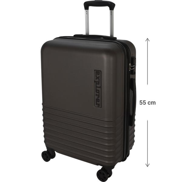 Robustes 2-tlg. Trolley-Set (Hartschalenkoffer) in Anthrazit – Mit TSA Zahlenschloss, ABS & Aluminium – Sicherer & langlebiger Reisebegleiter