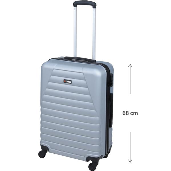 Robustes 2-tlg. Trolley-Set (Hartschalenkoffer) in hellgrau – Reisekoffer mit Zahlenschloss, stabiles ABS Material  – Sicherer & langlebiger Reisebegleiter