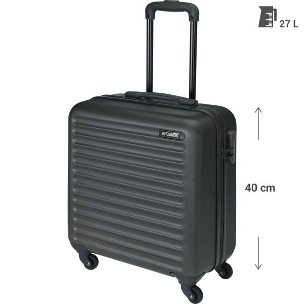 Kompakter Reisekoffer 40 cm Dunkelgrau – 27 Liter Hartschale - Leicht, stabil & Optimaler Begleiter für Reisen