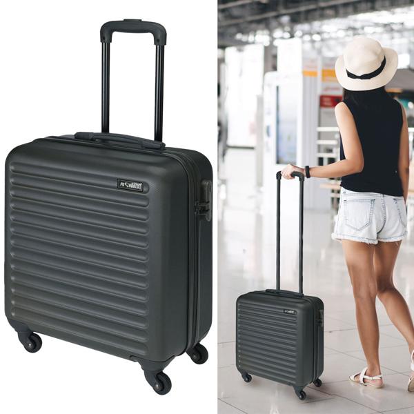 Kompakter Reisekoffer 40 cm Dunkelgrau – 27 Liter Hartschale - Leicht, stabil & Optimaler Begleiter für Reisen