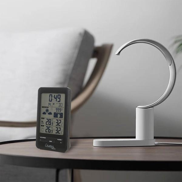 Digitale Funk-Wetterstation mit Aussensensor für präzise Wettervorhersage - Barometer, Hygrometer & Trend - Grosses Display - Funkuhr u. Wecker