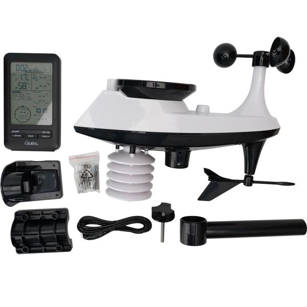 Profi Funk-Wetterstation mit Solar-Aussensensor – Niederschlag, Wind, Hygrometer & Wettervorschau – Präzise Wetterdaten Ihr dein Zuhause