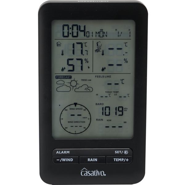Profi Funk-Wetterstation mit Solar-Aussensensor – Niederschlag, Wind, Hygrometer & Wettervorschau – Präzise Wetterdaten Ihr dein Zuhause