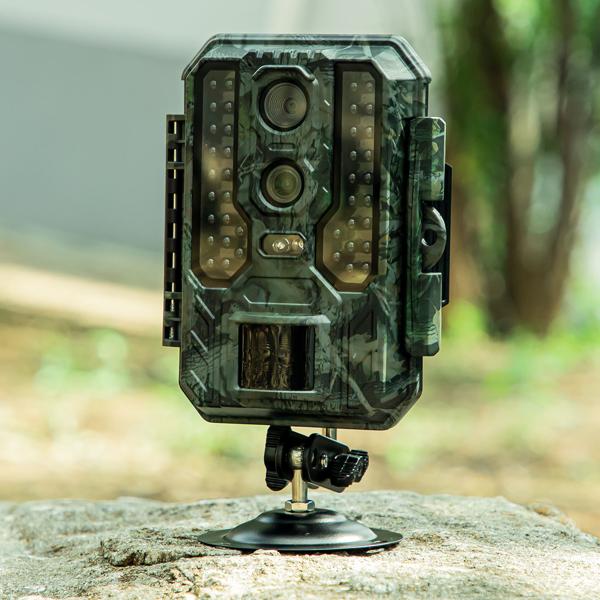 Profi 4K-Wildkamera mit IR-Nachtsicht-, Zeitraffer- & Timerfunktion, PIR Sensor, Dual Lens, Mikrofon, Multi-Shot, IP65