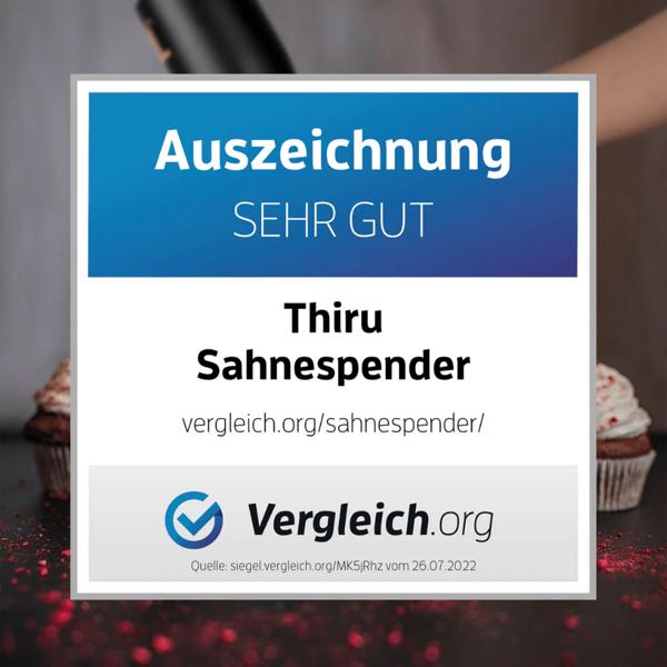 500ml Sahnespender Set: edles schwarz, 3 Aufsätze & Bürste - Professionelle Schlagsahne, einfache Zubereitung für Desserts & Kaffee