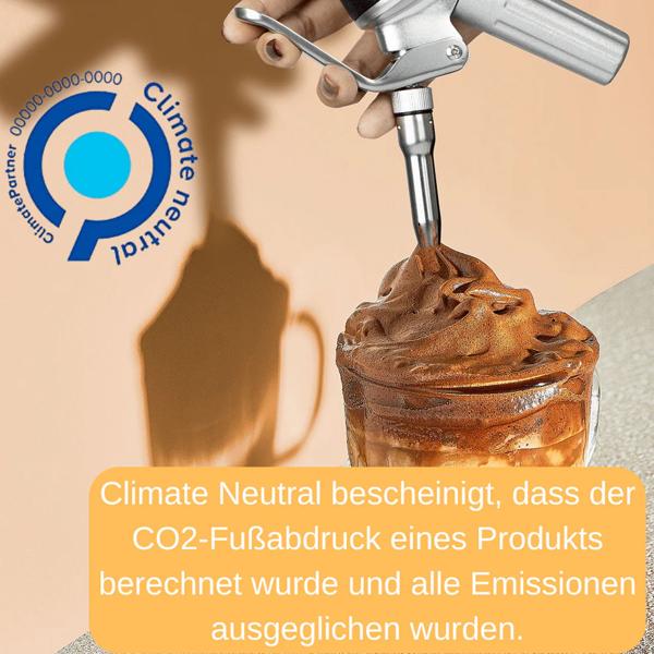 500ml Sahnespender Set: edles schwarz, 3 Aufsätze & Bürste - Professionelle Schlagsahne, einfache Zubereitung für Desserts & Kaffee